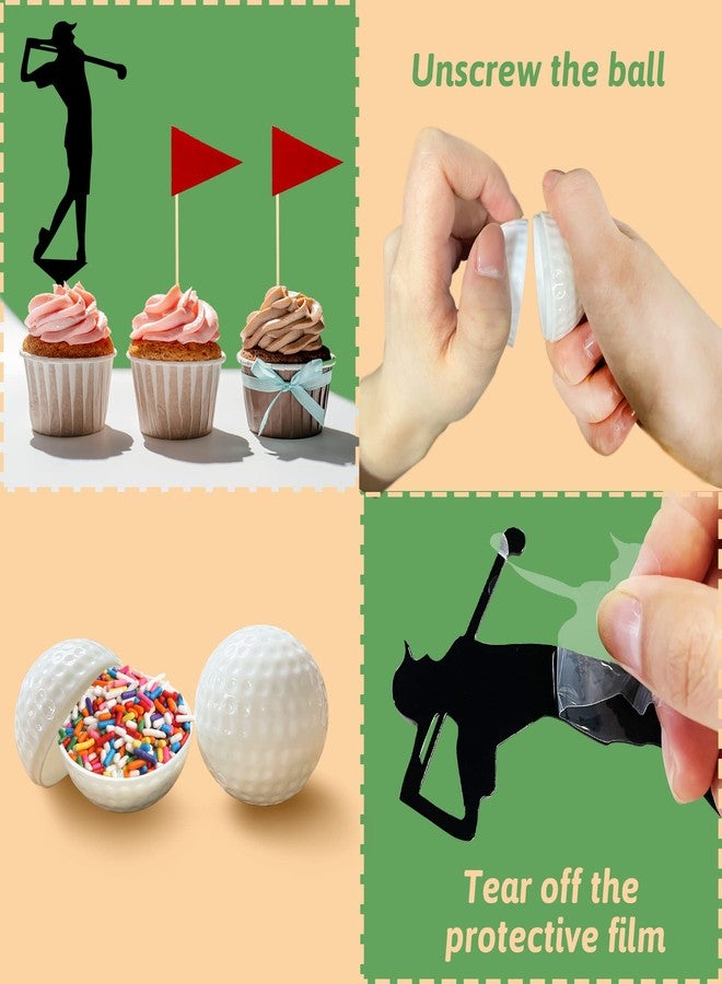 TOSPARTY Golf Cake Decorations Heading for The Blue Cake Topper Birthday Decorations for Golfers with Cart Flag Golf Ball for Men Sport Golf Theme Party Supply - Image 3